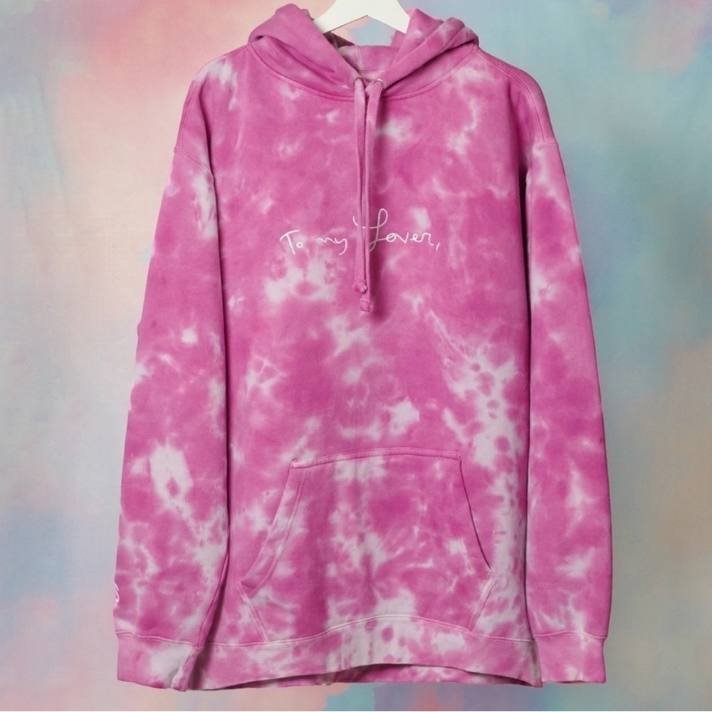 Taylor Swift To My Lover Pink Tie Dye Hoodie Sweatshirt Size S